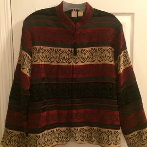 Burgundy & Black Blazer Jacket